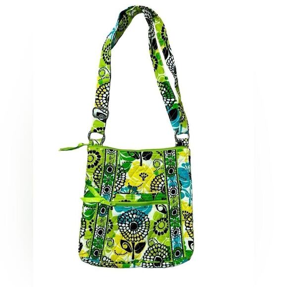 Vera Bradley Limes Up Classic Hipster Floral Quilted Shoulder Crossbody Handbag - Picture 1 of 12